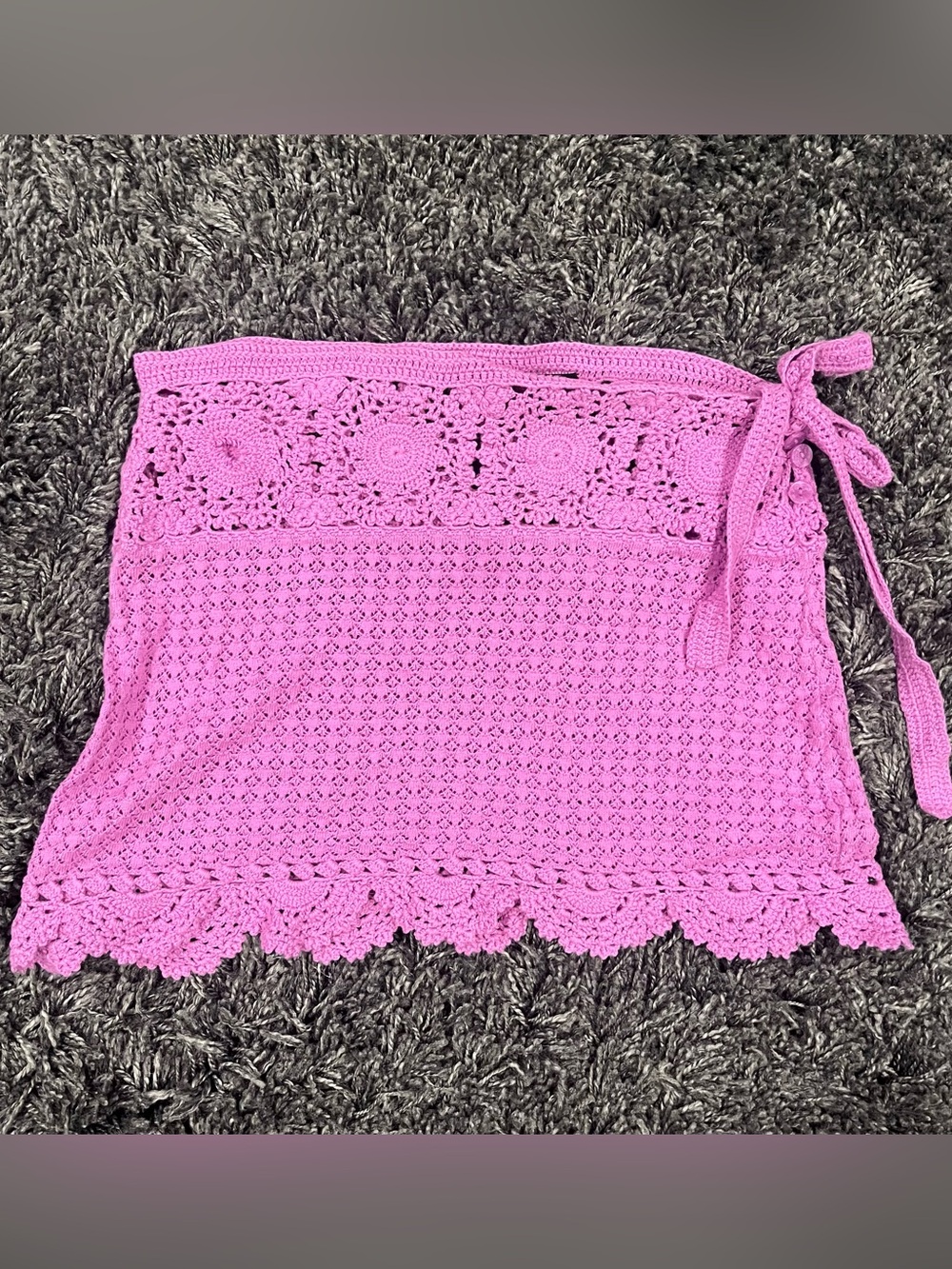 🌸MODA INTERNATIONAL PURPLE CROCHET SWIM COVER-UP🌸